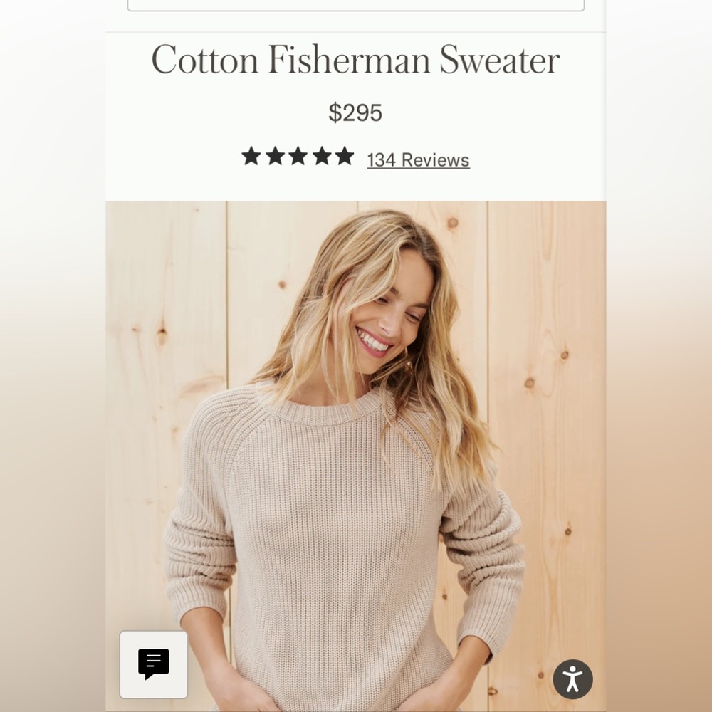 Jenni Kayne Cotton Fisherman Sweater